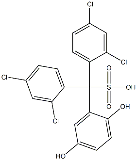 Bis(2,4-dichlorophenyl)(2,5-dihydroxyphenyl)methanesulfonic acid 结构式