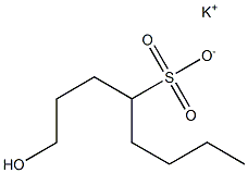 1-Hydroxyoctane-4-sulfonic acid potassium salt 结构式