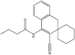 4-(Butyrylamino)spiro[naphthalene-2(1H),1'-cyclohexane]-3-carbonitrile 结构式
