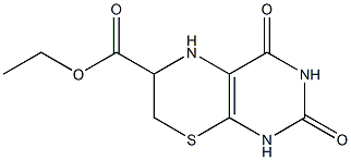 1,2,3,4,6,7-Hexahydro-2,4-dioxo-5H-pyrimido[4,5-b][1,4]thiazine-6-carboxylic acid ethyl ester 结构式
