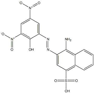 4-Amino-3-[(2-hydroxy-3,5-dinitrophenyl)azo]-1-naphthalenesulfonic acid 结构式