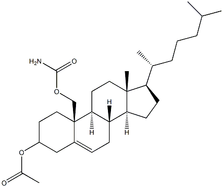 19-(Carbamoyloxy)-3-acetoxycholest-5-ene 结构式