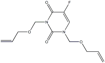 1,3-Bis(2-propenyloxymethyl)-5-fluorouracil 结构式