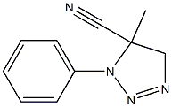 4,5-Dihydro-4-methyl-3-phenyl-3H-1,2,3-triazole-4-carbonitrile 结构式