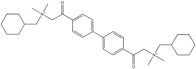 N,N'-[[1,1'-Biphenyl]-4,4'-diylbiscarbonylbismethylene]bis[N-methyl-N-(cyclohexylmethyl)methanaminium] 结构式