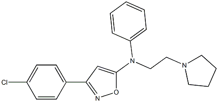 5-[N-Phenyl-N-[2-(pyrrolidin-1-yl)ethyl]amino]-3-(4-chlorophenyl)isoxazole 结构式