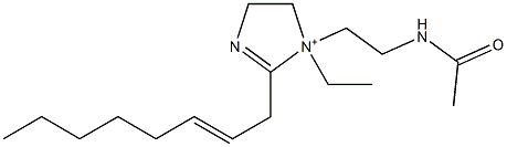 1-[2-(Acetylamino)ethyl]-1-ethyl-2-(2-octenyl)-2-imidazoline-1-ium 结构式