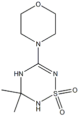 5-Morpholino-2,3-dihydro-3,3-dimethyl-4H-1,2,4,6-thiatriazine 1,1-dioxide 结构式