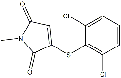 2-(2,6-Dichlorophenylthio)-N-methylmaleimide 结构式