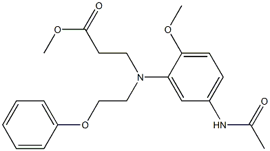 3-[N-(5-Acetylamino-2-methoxyphenyl)-N-(2-phenoxyethyl)amino]propionic acid methyl ester 结构式