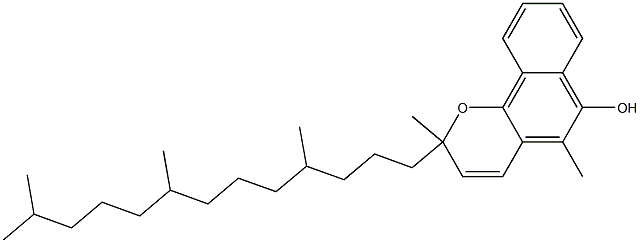 2,5-Dimethyl-2-(4,8,12-trimethyltridecyl)-2H-naphtho[1,2-b]pyran-6-ol 结构式