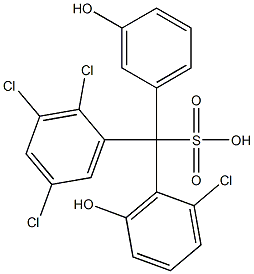 (2-Chloro-6-hydroxyphenyl)(2,3,5-trichlorophenyl)(3-hydroxyphenyl)methanesulfonic acid 结构式