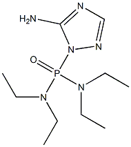 (5-Amino-1H-1,2,4-triazol-1-yl)bis(diethylamino)phosphine oxide 结构式
