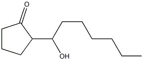 2-(1-Hydroxyheptyl)cyclopentan-1-one 结构式