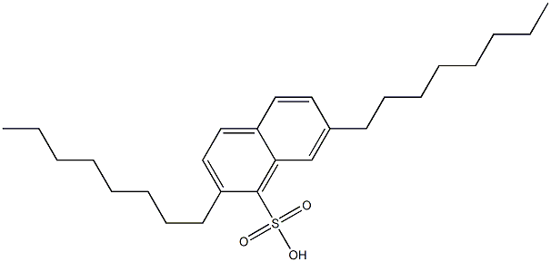 2,7-Dioctyl-1-naphthalenesulfonic acid 结构式