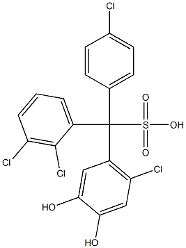 (4-Chlorophenyl)(2,3-dichlorophenyl)(6-chloro-3,4-dihydroxyphenyl)methanesulfonic acid 结构式