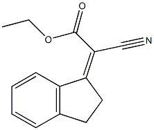 Cyano(2,3-dihydro-1H-indene-1-ylidene)acetic acid ethyl ester 结构式