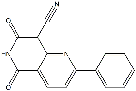 5,7-Dioxo-2-phenyl-5,6,7,8-tetrahydro-1,6-naphthyridine-8-carbonitrile 结构式