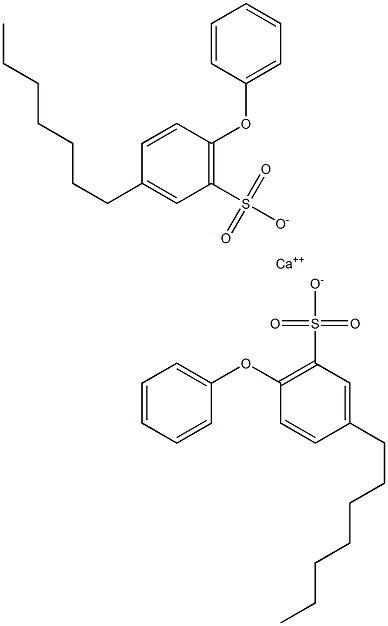 Bis(3-heptyl-6-phenoxybenzenesulfonic acid)calcium salt 结构式