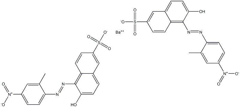 Bis[1-[(2-methyl-4-nitrophenyl)azo]-2-hydroxy-6-naphthalenesulfonic acid]barium salt 结构式