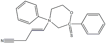 2,4-Diphenyl-2-thiomorpholino-3-butenenitrile 结构式