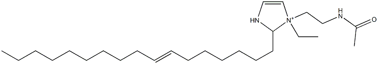 1-[2-(Acetylamino)ethyl]-1-ethyl-2-(7-heptadecenyl)-4-imidazoline-1-ium 结构式