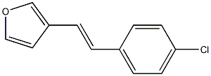 3-(4-Chlorostyryl)furan 结构式