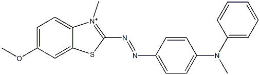 2-[p-(N-Methylanilino)phenylazo]-3-methyl-6-methoxybenzothiazol-3-ium 结构式