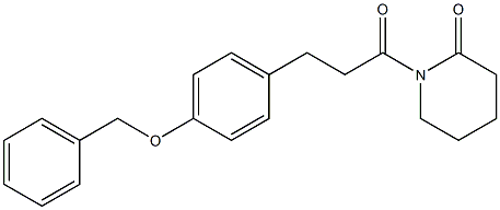 1-[3-(4-Benzyloxyphenyl)propionyl]piperidin-2-one 结构式