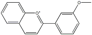 2-(3-Methoxyphenyl)chromenylium 结构式