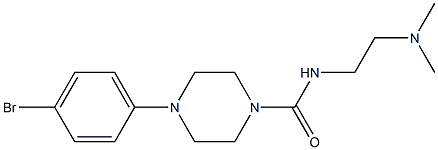 N-(2-Dimethylaminoethyl)-4-[4-bromophenyl]piperazine-1-carboxamide 结构式