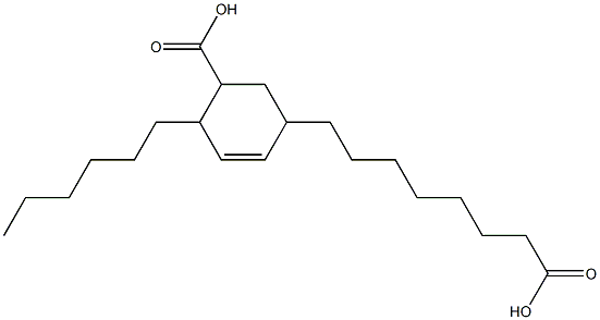 5-Carboxy-4-hexyl-2-cyclohexene-1-octanoic acid 结构式