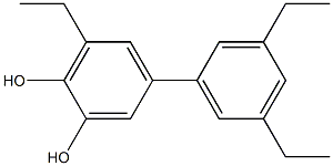 3-Ethyl-5-(3,5-diethylphenyl)benzene-1,2-diol 结构式