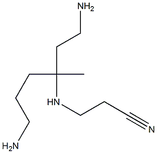 3-[4-Amino-1-(2-aminoethyl)-1-methylbutylamino]propiononitrile 结构式