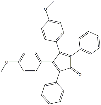 1,4-Diphenyl-2,3-bis(4-methoxyphenyl)-1,3-cyclopentadiene-5-one 结构式