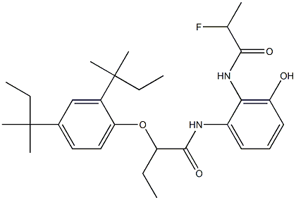 6-(2-Fluoropropionylamino)-5-[2-(2,4-di-tert-amylphenoxy)butyrylamino]phenol 结构式