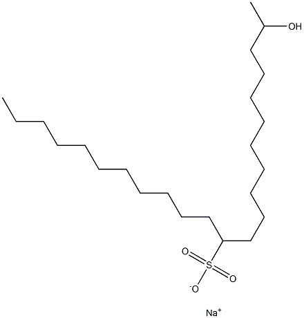 2-Hydroxytricosane-12-sulfonic acid sodium salt 结构式