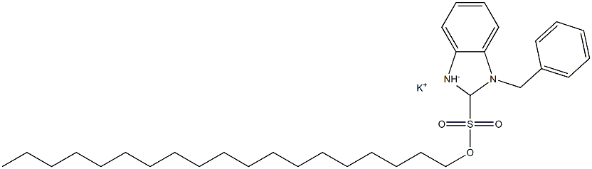 1-Benzyl-2,3-dihydro-2-nonadecyl-1H-benzimidazole-2-sulfonic acid potassium salt 结构式