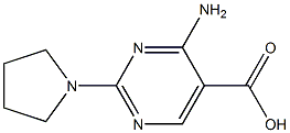 4-Amino-2-(1-pyrrolidinyl)pyrimidine-5-carboxylic acid 结构式