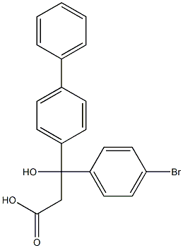 (+)-3-(4-Biphenylyl)-3-(p-bromophenyl)-3-hydroxypropanoic acid 结构式