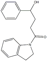 1-[(2,3-Dihydro-1H-indol)-1-yl]-4-hydroxy-4-phenylbutan-1-one 结构式