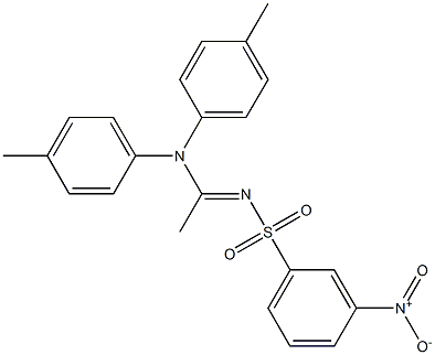 N1,N1-Bis(p-methylphenyl)-N2-[(m-nitrophenyl)sulfonyl]acetamidine 结构式