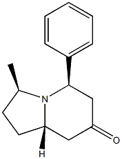 (3R,5R,8aS)-3-Methyl-5-phenyl-1,2,3,5,6,8a-hexahydroindolizin-7(8H)-one 结构式