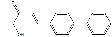 (E)-3-[4-Phenylphenyl]-N-methyl-2-propenehydroxamic acid 结构式