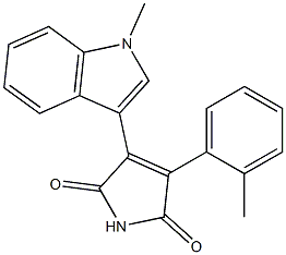 3-(1-Methyl-1H-indol-3-yl)-4-(2-methylphenyl)-1H-pyrrole-2,5-dione 结构式