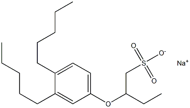 2-(3,4-Dipentylphenoxy)butane-1-sulfonic acid sodium salt 结构式