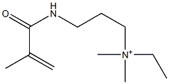 [3-(Methacryloylamino)propyl]ethyldimethylaminium 结构式