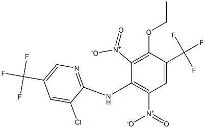 3-Chloro-5-trifluoromethyl-N-(3-ethoxy-4-trifluoromethyl-2,6-dinitrophenyl)pyridin-2-amine 结构式