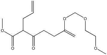 6-[(2-Methoxyethoxy)methoxy]-2-(2-propenyl)-3-oxo-6-heptenoic acid methyl ester 结构式