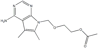 Acetic acid 2-[[4-amino-5,6-dimethyl-7H-pyrrolo[2,3-d]pyrimidin-7-yl]methoxy]ethyl ester 结构式